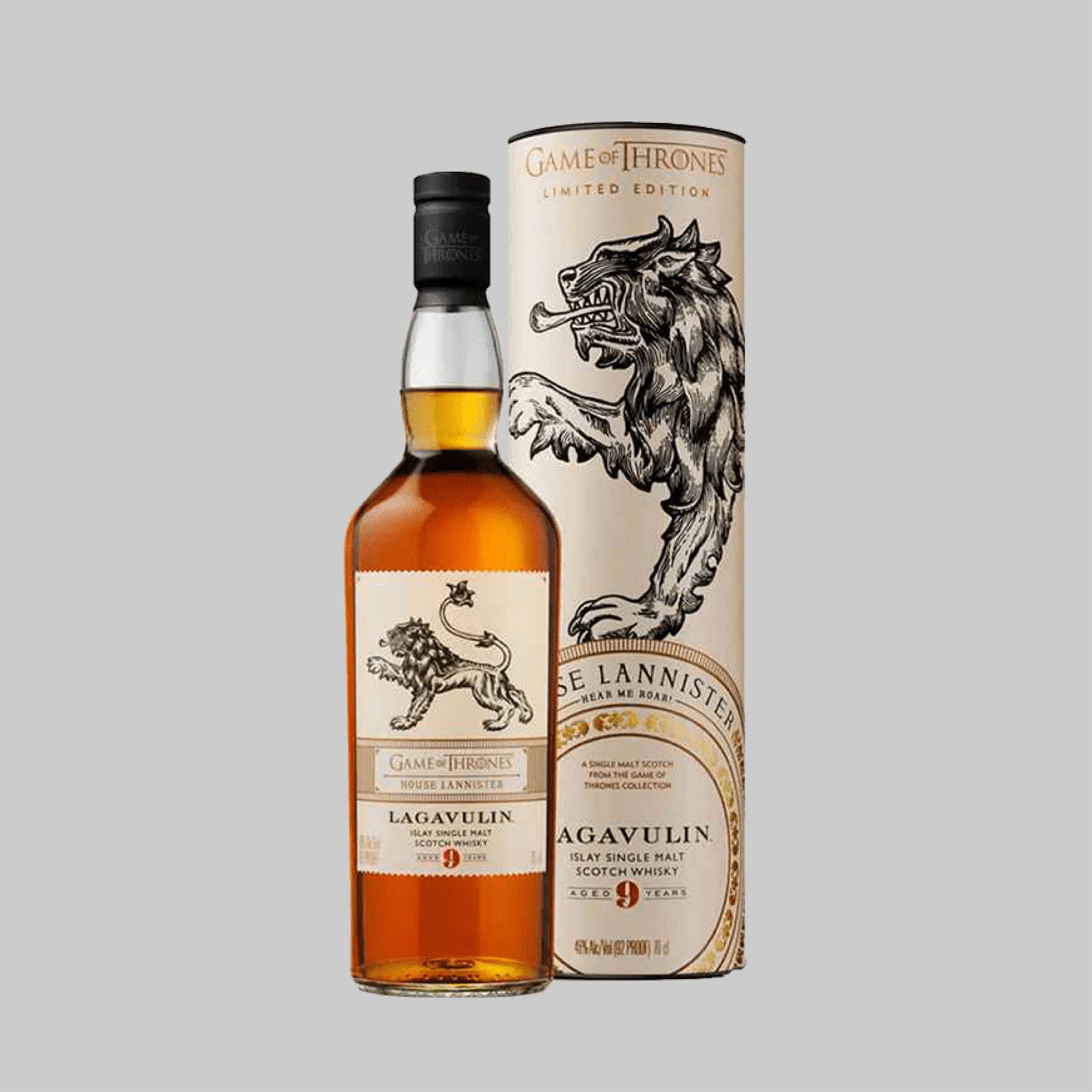 Lagavulin 9 Years Old Lannister House Edition Single Malt Scotch Whisky 700ml 46.0% - Time2Drink
